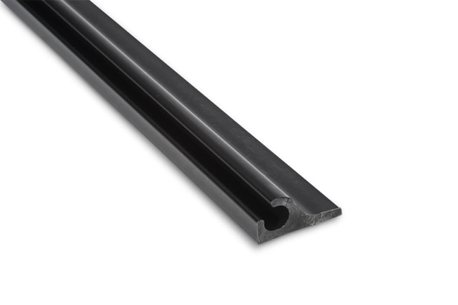 Awning Track Plastic Black or White 7.5 Feet