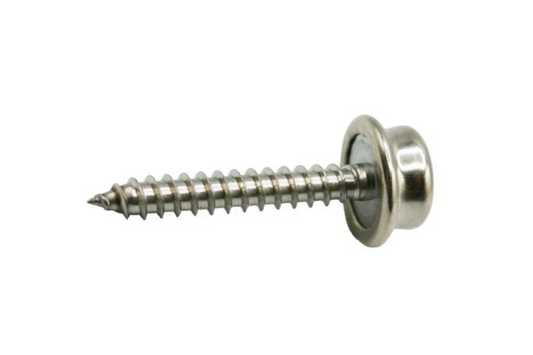 Snap Screw Stud - Stainless Steel Screw - 1' - Nickel