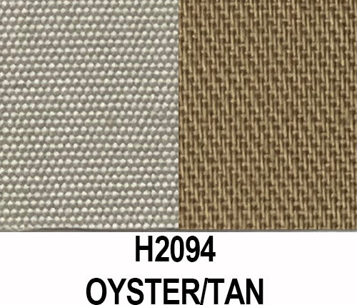 Haartz Stayfast Hot Rod material swatch — 2094 Oyster/Tan; sample, not finished Robbins top