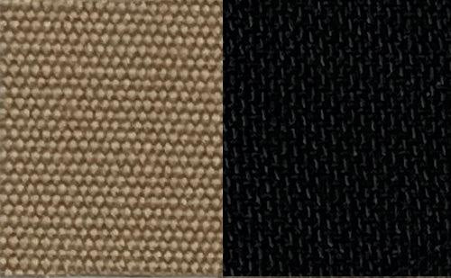 Robbins Stayfast swatch — 2799 Tan/Black. Material sample, not a finished product.