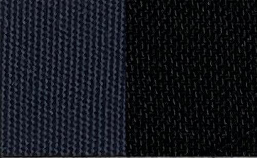 Robbins Stayfast swatch — 2776 Blue/Black. Material sample, not a finished product.