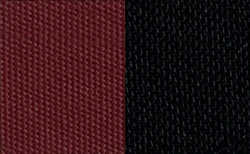 Robbins Stayfast swatch — 1467 Bordeaux/Black. Material sample, not a finished product.