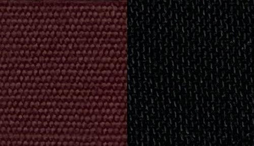 Robbins Stayfast swatch — 2808 Dk Red/Black. Material sample, not a finished product.