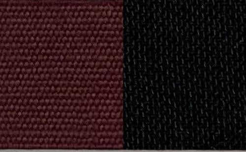 Robbins Stayfast swatch — 2808 Dk Red/Black. Material sample, not a finished product.