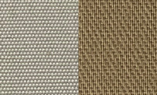 Robbins Stayfast Hot Rod swatch — 2094 Oyster/Tan. Material sample, not a finished product.