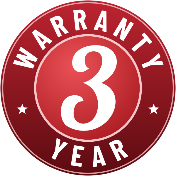 3-year limited warranty